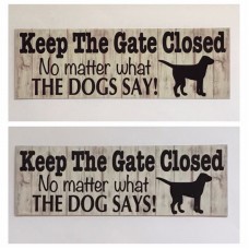 Gate Closed Dogs Dog Pet Guests Sign Paws Wall Plaque or Hanging House Backyard   292071997443